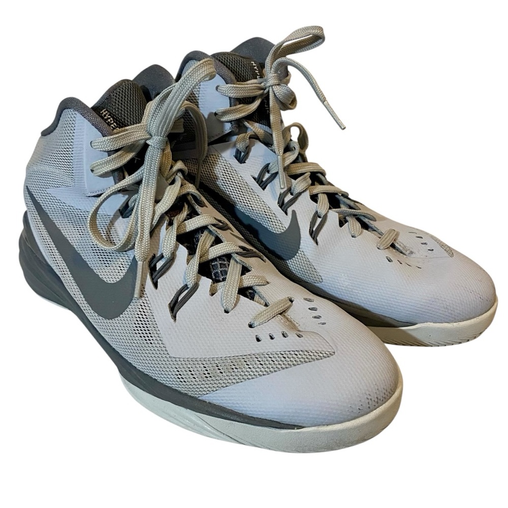Nike Hyperdunk Hi Cut Basketball Shoe Lunarlon Sneaker Gray 7Y